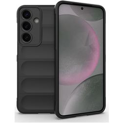 Mobigear Bumpy Coque Samsung Galaxy S25 Plus Coque arrière en TPU Souple - Noir
