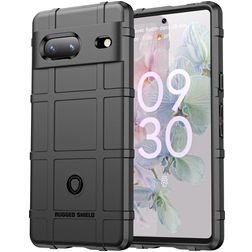 Mobigear Rugged Shield Coque Google Pixel 7 Coque arrière en TPU Souple Anti-Chocs - Noir