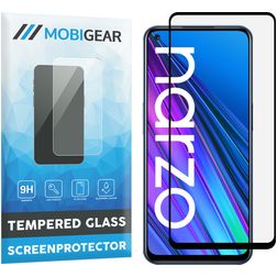 Mobigear Premium Realme Narzo 30 5G Verre trempé Protection d'écran - Compatible coque - Noir