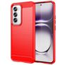 Mobigear Brushed Slim Coque OPPO Reno 12 Pro Coque arrière en TPU Souple - Rouge