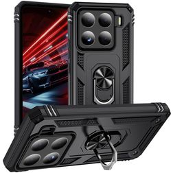 Mobigear Armor ring Xiaomi 15 Plastique rigide Coque arrière Antichoc avec bague de maintien - Noir