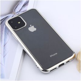 Mobigear Royal Coque iPhone 11 Coque arrière en TPU Souple - Transparent / Argent