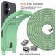 Mobigear Lanyard Card iPhone 17 Coque avec cordon en Silicone et Porte-Cartes - Vert
