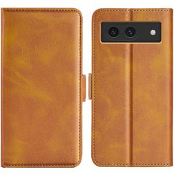 Mobigear Slim Magnet Housse Google Pixel 8a Etui Porte-Monnaie - Cognac