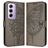 Mobigear Butterfly OPPO Reno 12 Pro Étui Portefeuille - Gris