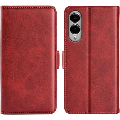 Mobigear Slim Magnet Housse Samsung Galaxy S25 Edge Etui Porte-Monnaie - Rouge