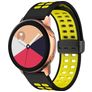 Mobigear Sport Plus Mag Bracelet Silicone Smartwatch Fermeture magnétique - Connexion universelle de 20 mm - Noir / Jaune