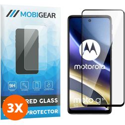Mobigear Premium Motorola Moto G51 5G Verre trempé Protection d'écran - Compatible Coque - Noir (Lot de 3)