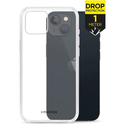 Mobilize Naked Protection Coque Transparente iPhone 13 Coque arrière Rigide Anti-Chocs - Transparent