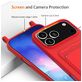 Mobigear Lanyard Card iPhone 17 Pro Coque avec cordon en Silicone et Porte-Cartes - Rouge