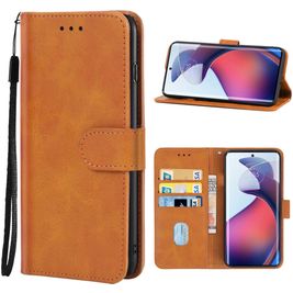 Mobigear Wallet Housse Motorola Moto G72 Etui Porte-Monnaie - Marron