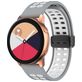 Mobigear Sport Plus Mag Bracelet Silicone Smartwatch Fermeture magnétique - Connexion universelle de 22 mm - Blanc / Gris
