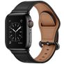Mobigear Venezia Bracelet Cuir Apple Watch Fermeture boucle ardillon - 49/46/45/44 mm - Noir