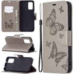 Mobigear Butterfly Housse POCO M3 Etui Porte-Monnaie - Gris