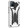 Mobigear Armor Stand Vivo V21 Plastique rigide Coque arrière Antichoc avec béquille - Argent