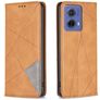 Mobigear Rhombus Slim Housse Motorola Moto G85 Etui - Cognac