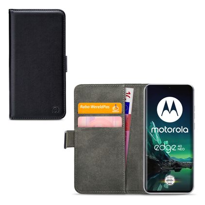 Mobilize Classic Gelly Wallet Motorola Edge 40 Neo Étui Portefeuille - Noir
