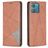 Mobigear Rhombus Slim Housse Motorola Edge 40 Neo Etui - Marron
