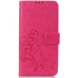 Mobigear Clover OnePlus 6T Étui Portefeuille - Magenta
