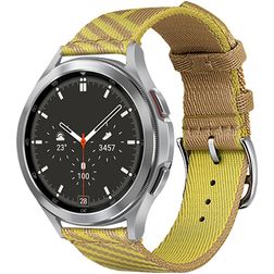 Mobigear Loop Bracelet Nylon Smartwatch Fermeture boucle ardillon - Connexion universelle de 22 mm - Jaune