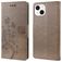 Mobigear Flowers Housse iPhone 14 Etui Porte-Monnaie - Gris