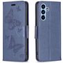 Mobigear Butterfly Housse Samsung Galaxy A54 Etui Porte-Monnaie - Bleu