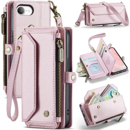 CaseMe C36 Housse iPhone 16e Etui Porte-Monnaie - Rose