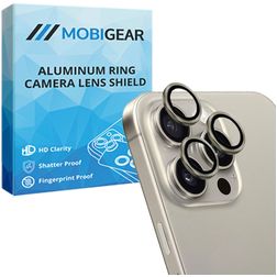 Mobigear Single iPhone 15 Pro Max Verre trempé Protection Objectif Caméra - Compatible Coque - Argent