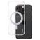 CARE by PanzerGlass Kickstand iPhone 16 Pro MagSafe Plastique rigide Coque arrière avec béquille - Transparent / Argent