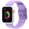Mobigear Dashed Bracelet Silicone Apple Watch Fermeture boucle ardillon - 42/41/40/38 mm - Violet