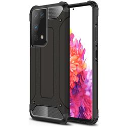 Mobigear Outdoor Coque Samsung Galaxy S21 Ultra Coque arrière Rigide Anti-Chocs - Noir