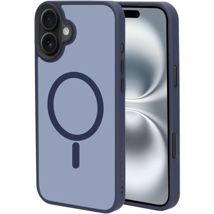 Mobiparts Hardcover Coque iPhone 16 Plus MagSafe Coque arrière Rigide - Satin Blue