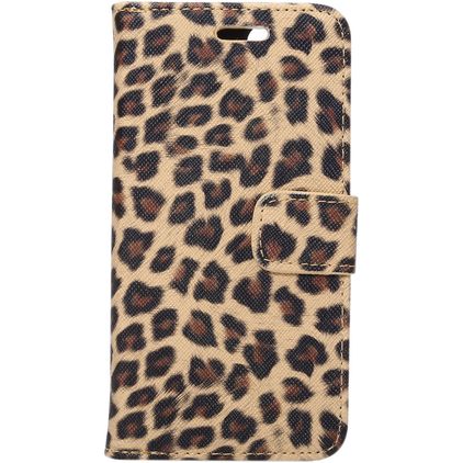 Mobigear Leopard Housse iPhone 7 Etui Porte-Monnaie - Jaune