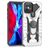 Mobigear Armor Ring Coque iPhone 12 Pro Max Coque arrière Rigide Anti-Chocs avec Anneau-Support - Argent