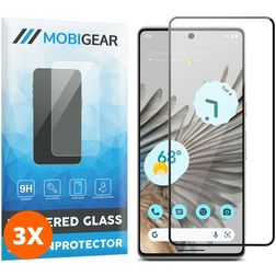 Mobigear Premium Google Pixel 8 Verre trempé Protection d'écran - Compatible Coque - Noir (Lot de 3)