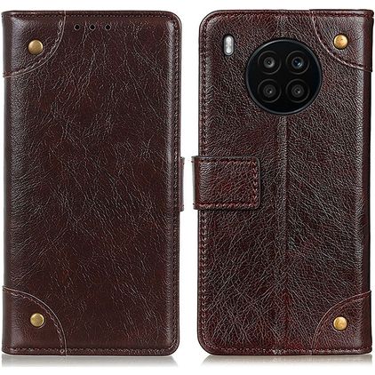Mobigear Ranch Housse HONOR 50 Lite Etui Porte-Monnaie - Marron