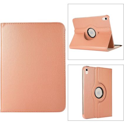 Mobigear DuoStand Coque iPad 10 (2022) Etui Rotatif - Rose doré