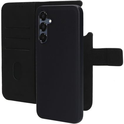 Mobiparts Housse Samsung Galaxy A16 MagSafe Etui avec Coque Détachable en Cuir Véritable Porte-Monnaie - Noir