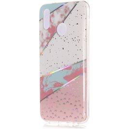 Mobigear Marble Coque Huawei P20 Lite (2018) Coque arrière en TPU Souple - Blanc / Rose Mobigear Marble Coque Huawei P20 Lite (2018) Coque arrière en TPU Souple - Blanc / Rose