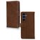 Mobilize Wallet Housse Samsung Galaxy S26 FE Etui en Cuir Véritable Porte-Monnaie - Marron