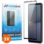 Mobigear Premium Sony Xperia 10 V Verre trempé Protection d'écran - Compatible Coque - Noir (Lot de 3)