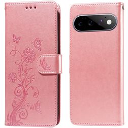 Mobigear Flowers Housse Google Pixel 11 Pro Etui Porte-Monnaie - Rose