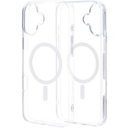 Mobiparts Hardcover Coque Transparente iPhone 16 Plus MagSafe Coque arrière Rigide - Transparent