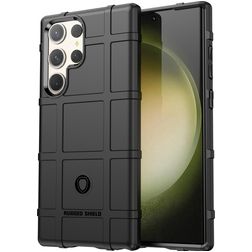 Mobigear Rugged Shield Samsung Galaxy S24 Ultra TPU souple Coque arrière Antichoc - Noir