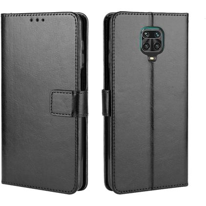 Mobigear Wallet Housse Xiaomi Redmi Note 9S Etui Porte-Monnaie - Noir