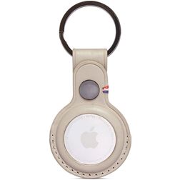 Decoded Detachable Coque Apple AirTag Porte-clés en Cuir Véritable - Tan