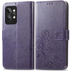 Mobigear Clover Housse Realme GT2 Pro Etui Porte-Monnaie - Violet