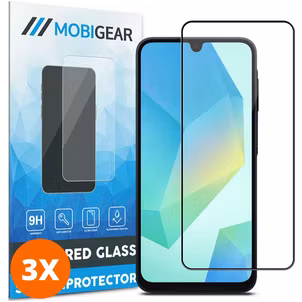Mobigear Premium Samsung Galaxy A16 Verre trempé Protection d'écran - Compatible Coque (Lot de 3)