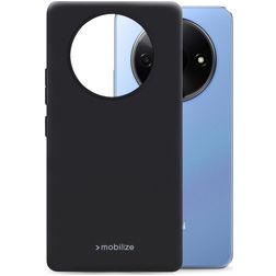 Mobilize Rubber Gelly Coque Xiaomi Redmi A3 Coque arrière en TPU Souple - Matt Black