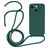 Mobigear Lanyard iPhone 14 Plus Coque avec cordon en Silicone - Vert foncé